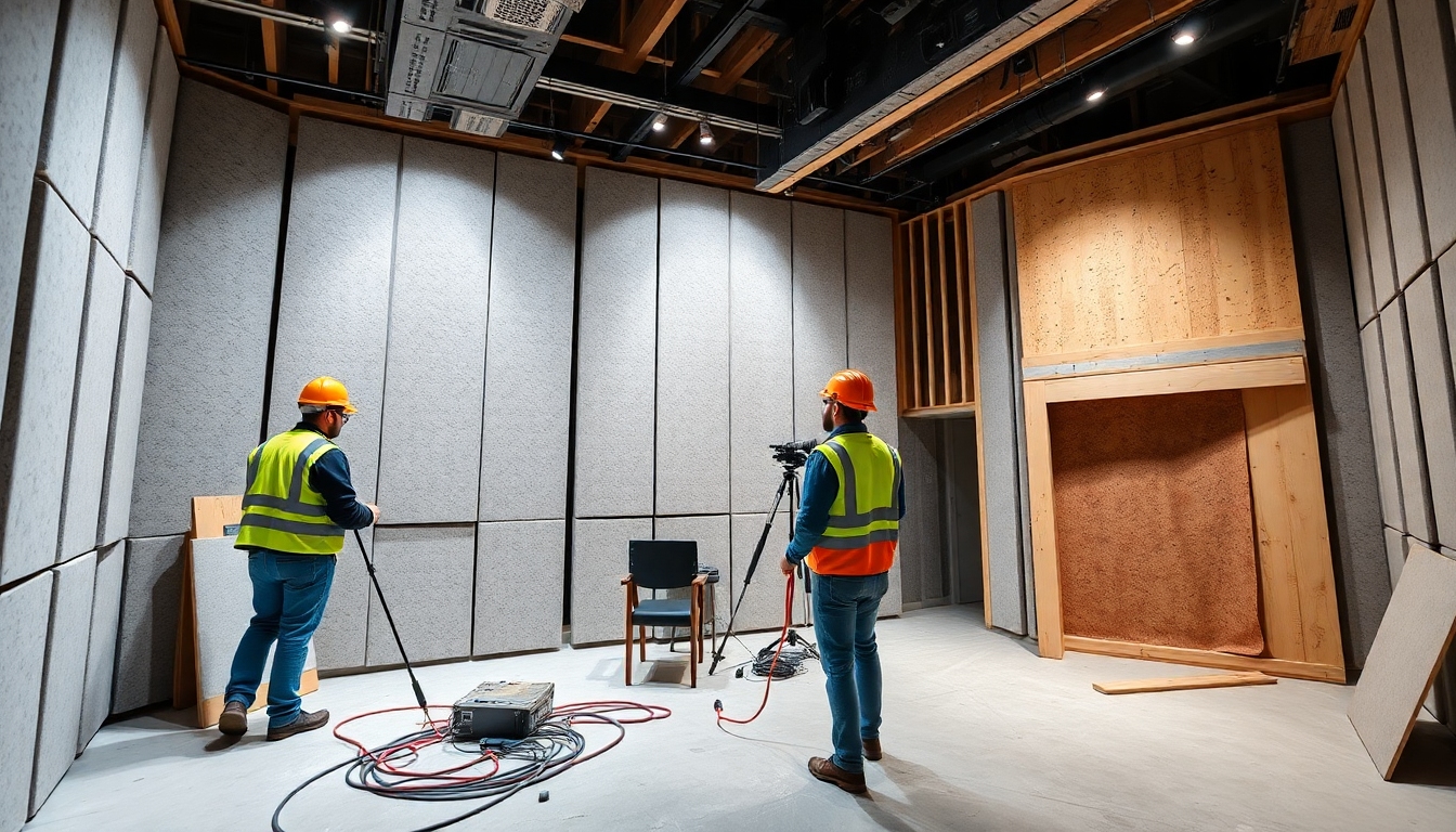 防音工事の施工現場